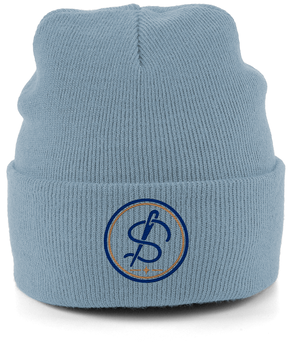 Integrity Mark embroidered cuffed beanie colour option
