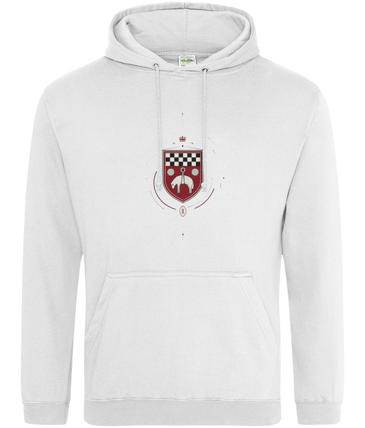 Skipton RFC Minis & Juniors Fine Lines Classic Hoodie, front view showing the club design