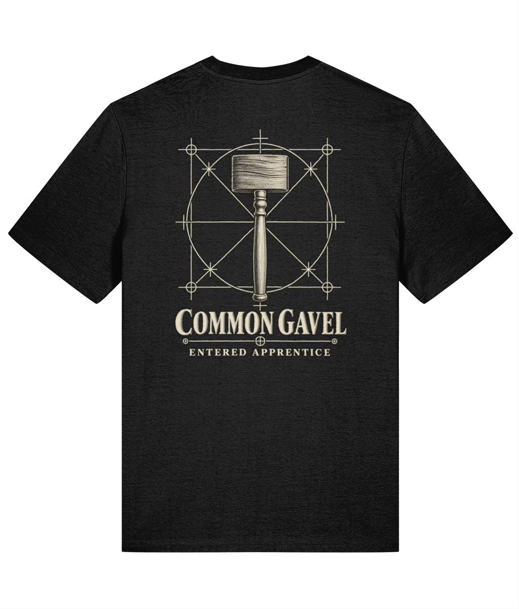Common Gavel Tools of Integrity T shirt back design featuring the Common Gavel
