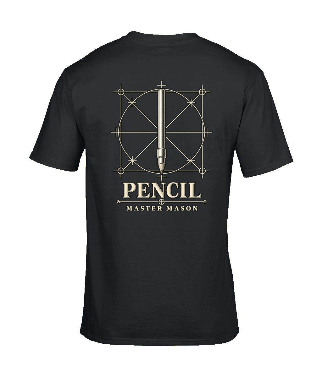 Pencil premium Tools of Integrity T shirt back design featuring the Pencil