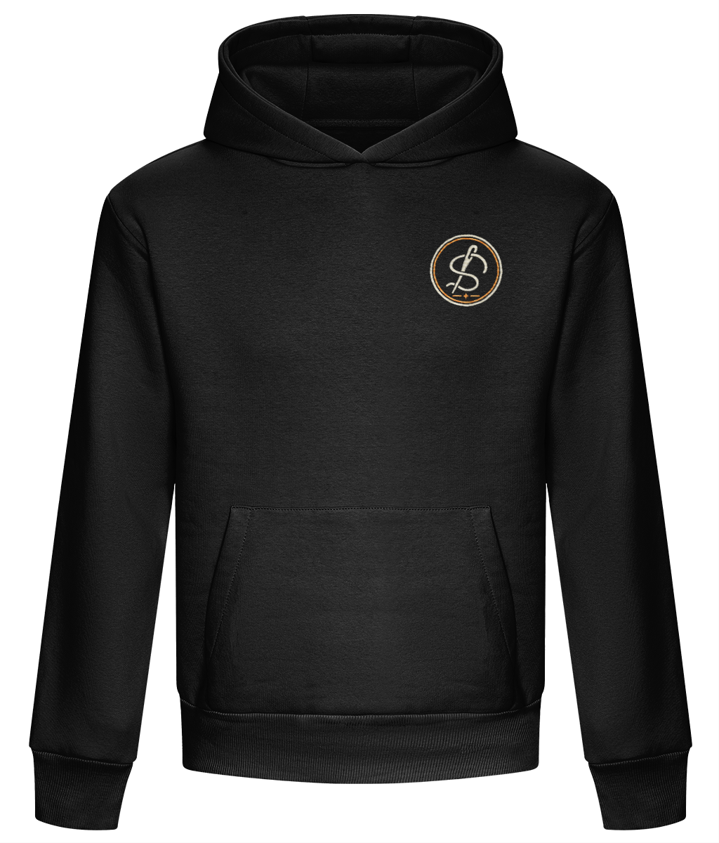 Integrity Mark embroidered heavyweight boxy hoodie colour option