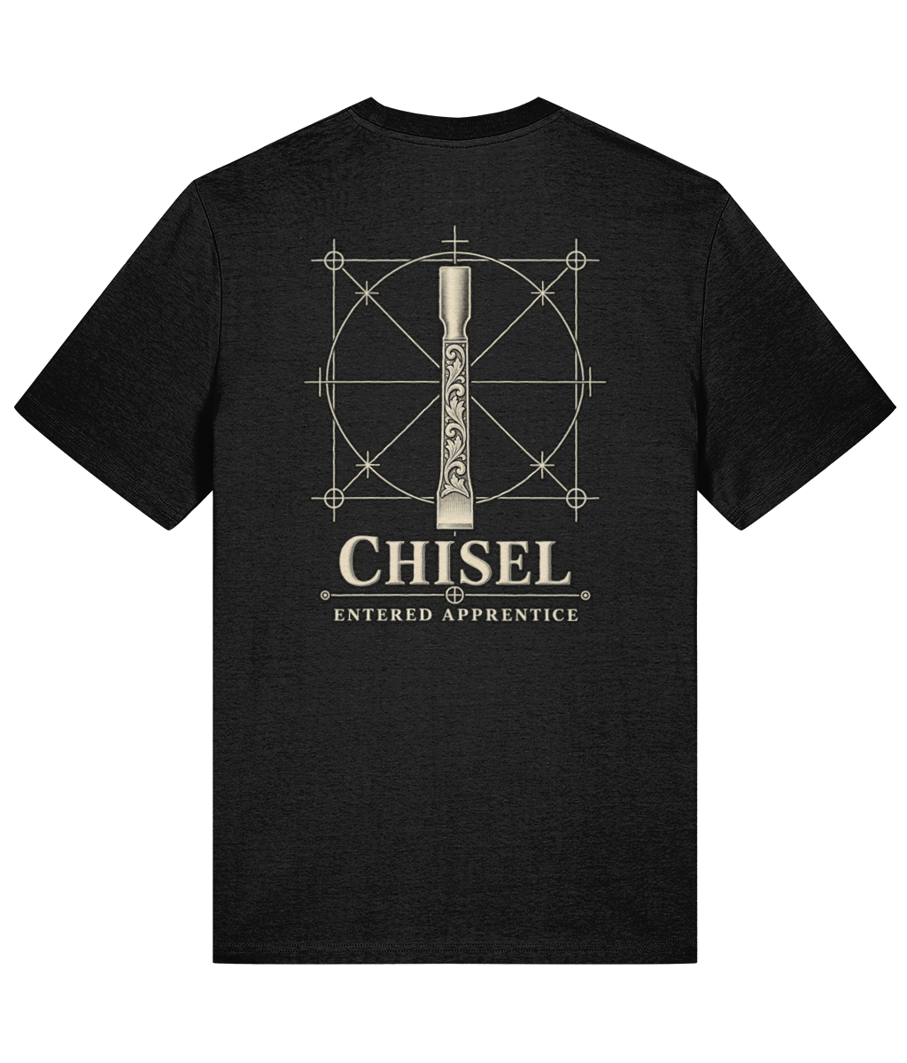 Chisel Tools of Integrity T shirt back design featuring the Chisel