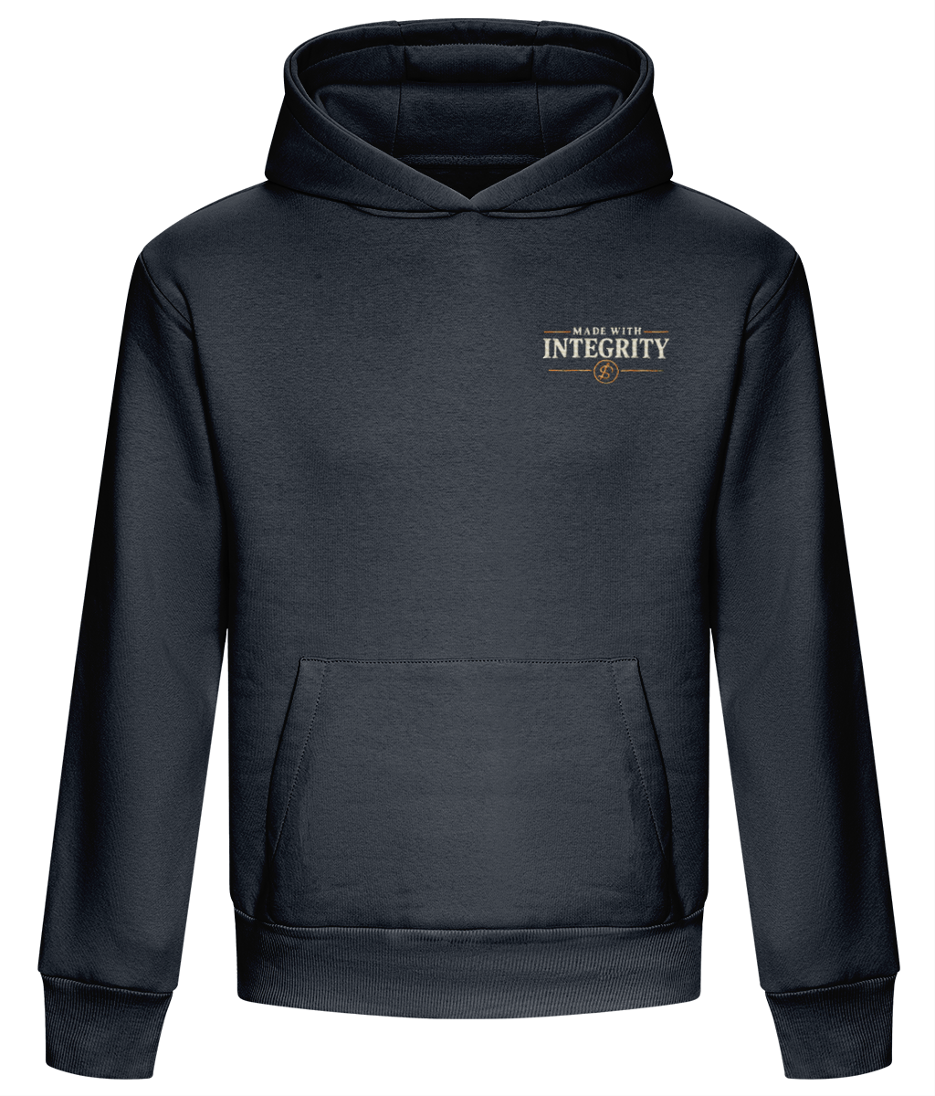 Made With Integrity embroidered heavyweight boxy hoodie colour option