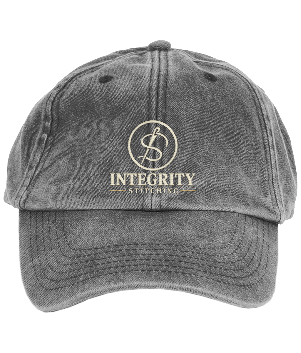 The Signature embroidered vintage low profile cap