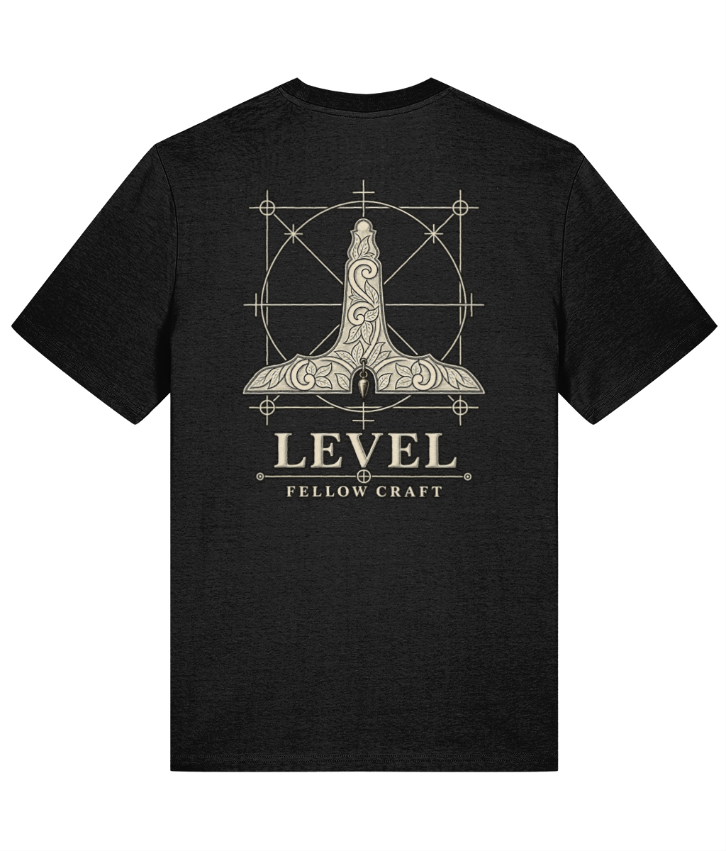 Level Tools of Integrity T shirt back design featuring the Level