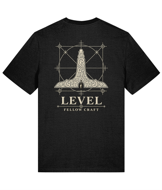 Level Tools of Integrity T shirt back design featuring the Level