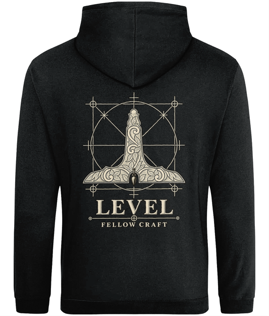 Level Tools of Integrity hoodie back design featuring the Level