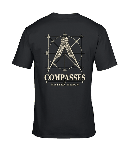 Compasses premium Tools of Integrity T shirt back design featuring the Compasses