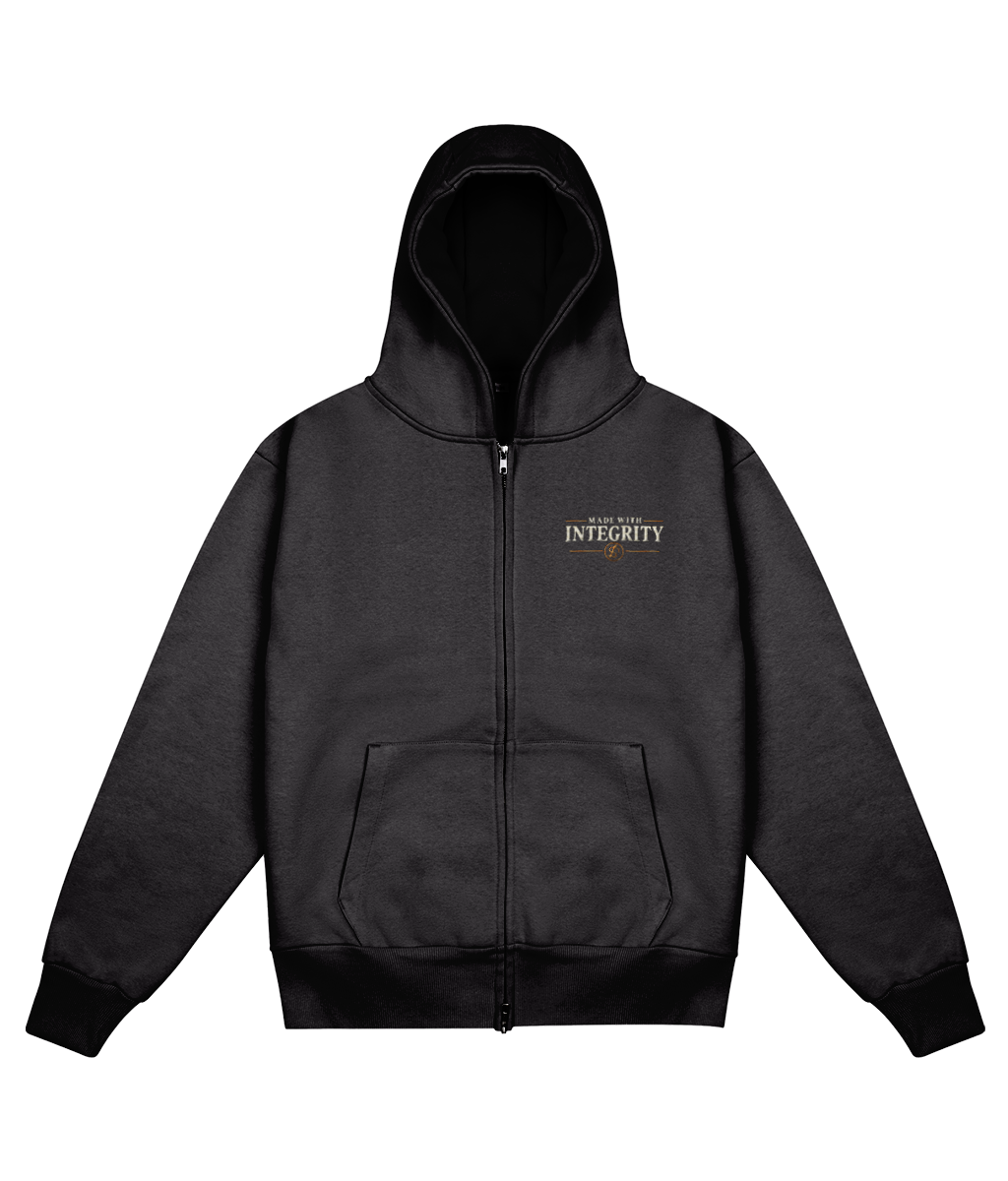 Made With Integrity embroidered heavyweight zoodie colour option