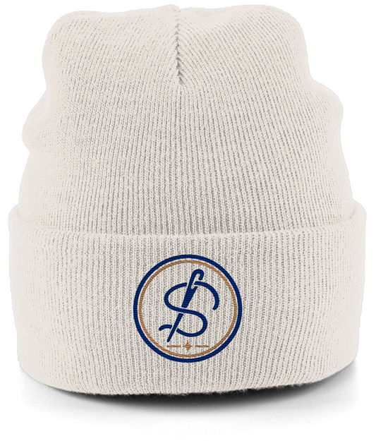Integrity Mark embroidered cuffed beanie colour option