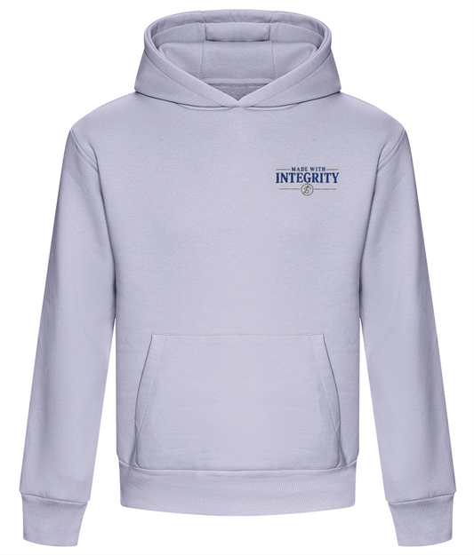 Made With Integrity embroidered heavyweight boxy hoodie colour option