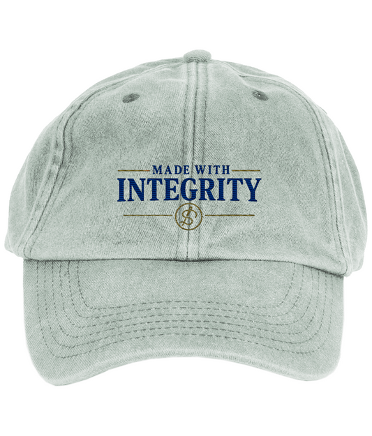 Made With Integrity embroidered vintage low profile cap colour option