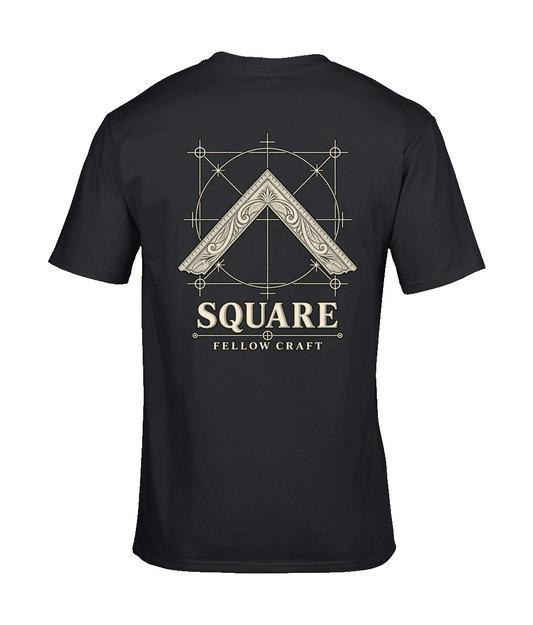 Square premium Tools of Integrity T shirt back design featuring the Square