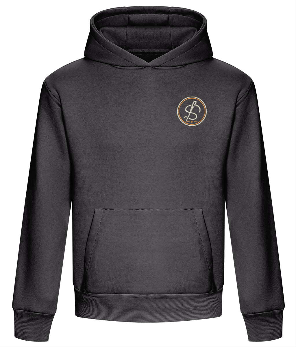 Integrity Mark embroidered heavyweight boxy hoodie colour option