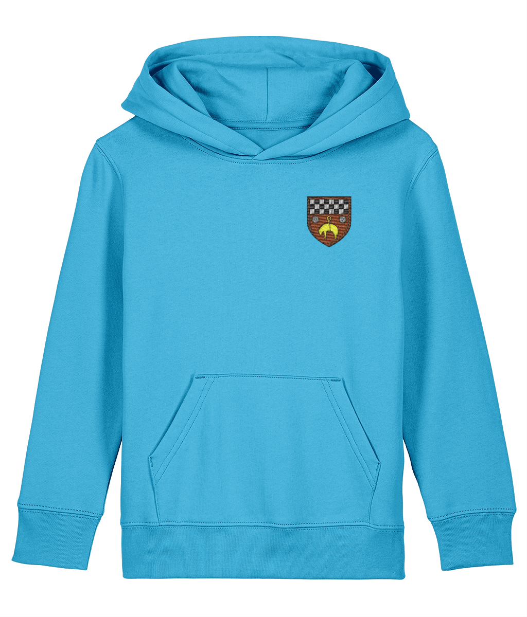 Skipton RFC Minis & Juniors Organic Kids Hoodie with club crest on the left chest